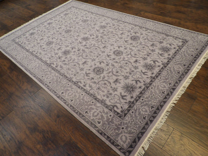 Turk Oushak White Wash 6'0"x9'0" Hand-knotted Rug -W11170