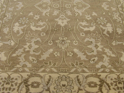 Turk Oushak White Wash 6'0"x9'0" Hand-knotted Rug -W11174