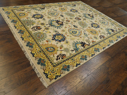 Colorful  Rich Ziegler Design 8'0"x10'0" Hand-knotted Rug -w11177