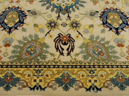 Colorful  Rich Ziegler Design 8'0"x10'0" Hand-knotted Rug -w11177