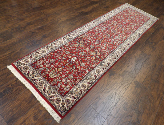 Fine Persian Kashan 2'6"x10'0" Hand-knotted Rug -w11185