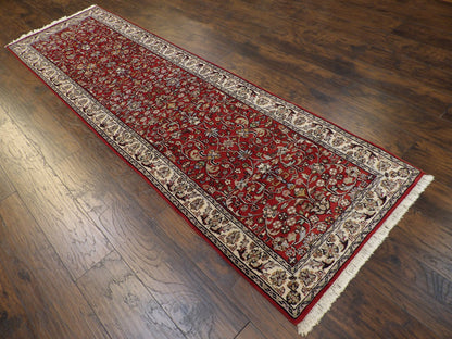 Fine Persian Kashan 2'6"x10'0" Hand-knotted Rug -w11185