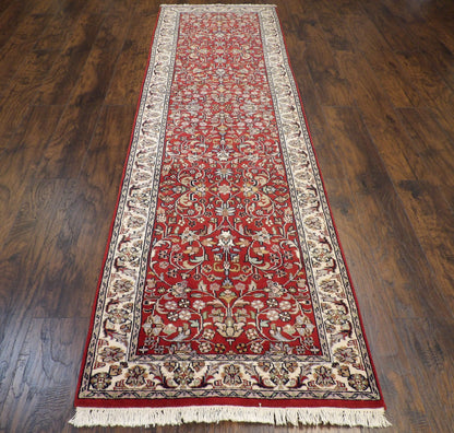 Fine Persian Kashan 2'6"x10'0" Hand-knotted Rug -w11185