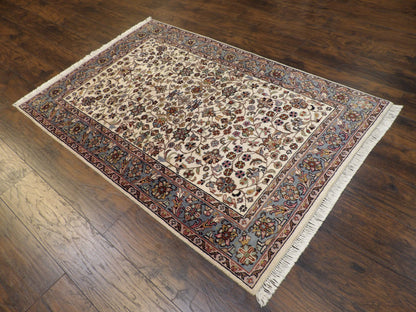 Fine Persian Kashan 4'0"x6'0" Hand-knotted Rug -w11186
