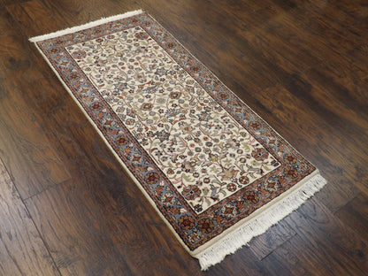 Fine Persian Kashan 2'0"x4'0" Hand-knotted Rug -w11187