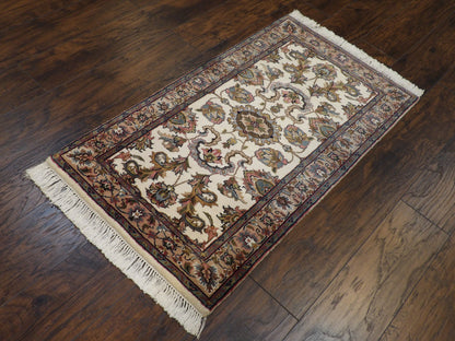 Fine Persian Kashan 2'0"x4'0" Hand-knotted Rug -w11195