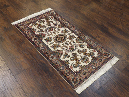 Fine Persian Kashan 2'0"x4'0" Hand-knotted Rug -w11195