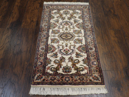 Fine Persian Kashan 2'0"x4'0" Hand-knotted Rug -w11195