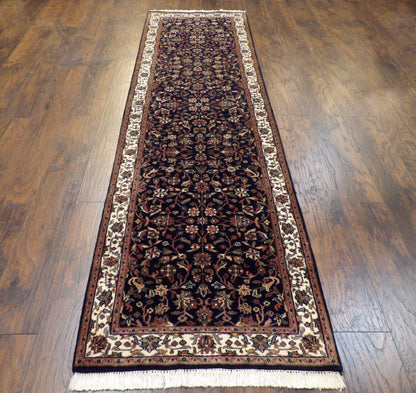 Fine Persian Kashan 2'6"x10'0" Hand-knotted Rug -w11198