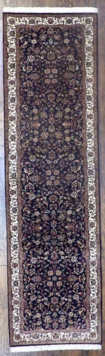 Fine Persian Kashan 2'6"x10'0" Hand-knotted Rug -w11198