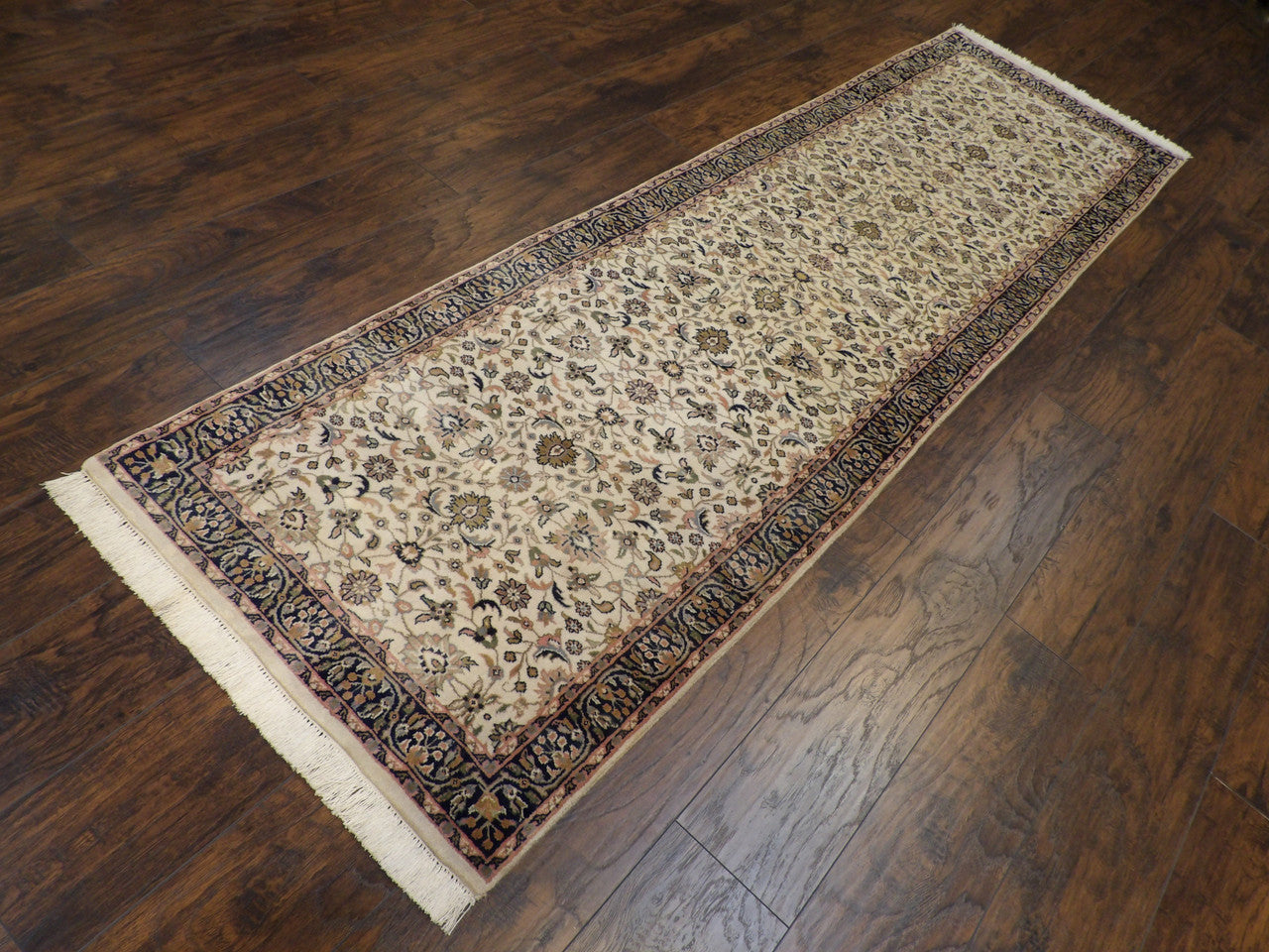 Fine Persian Kashan 2'6"x10'0" Hand-knotted Rug -w11216