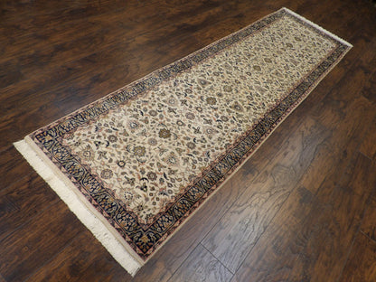 Fine Persian Kashan 2'6"x10'0" Hand-knotted Rug -w11216