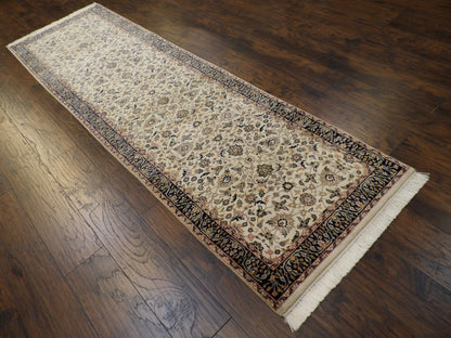 Fine Persian Kashan 2'6"x10'0" Hand-knotted Rug -w11216
