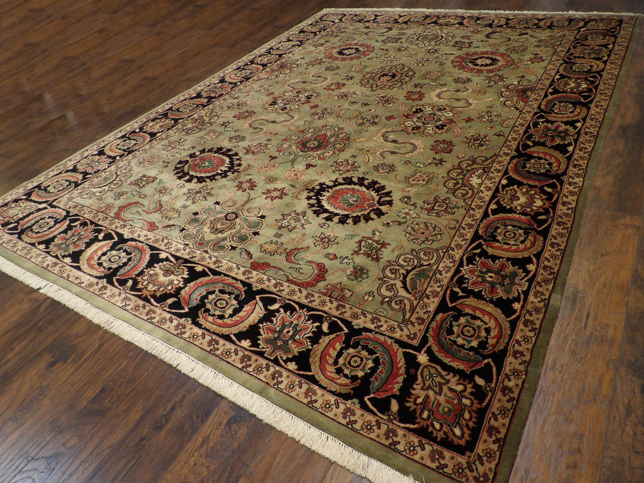 Fine Persian Mashad 9'0"x12'0" Hand-knotted Rug -w11219