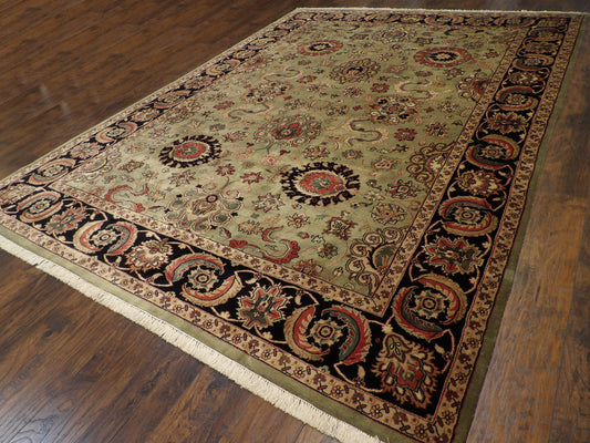 Fine Persian Mashad 9'0"x12'0" Hand-knotted Rug -w11219
