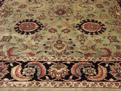 Fine Persian Mashad 9'0"x12'0" Hand-knotted Rug -w11219