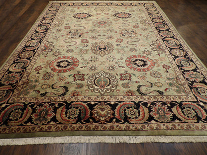 Fine Persian Mashad 9'0"x12'0" Hand-knotted Rug -w11219