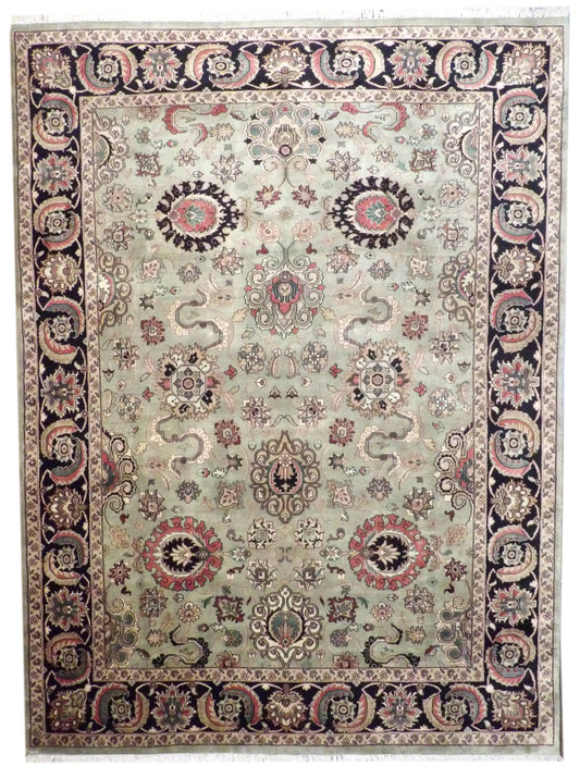 Fine Persian Mashad 9'0"x12'0" Hand-knotted Rug -w11219