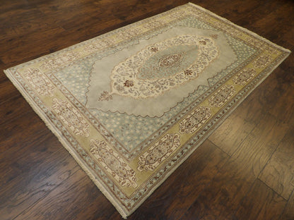 Fine Persian Haji Jalili Tabriz 5'0"x8'0" Hand-knotted Rug -W11249