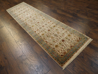Fine Persian Kashan 2'6"x10'0" Hand-knotted Rug -w11254