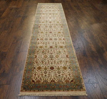Fine Persian Kashan 2'6"x10'0" Hand-knotted Rug -w11254