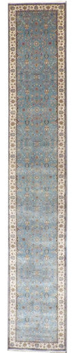 Fine Persian Kashan 3'0"x18'0" Hand-knotted Rug -W11259