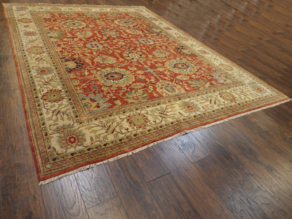 Fine Persian Sherapi 9'0"x12'0" Hand-knotted Rug -w11268