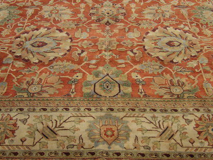 Fine Persian Sherapi 9'0"x12'0" Hand-knotted Rug -w11268