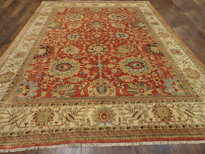 Fine Persian Sherapi 9'0"x12'0" Hand-knotted Rug -w11268