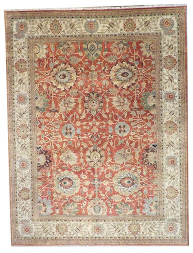 Fine Persian Sherapi 9'0"x12'0" Hand-knotted Rug -w11268