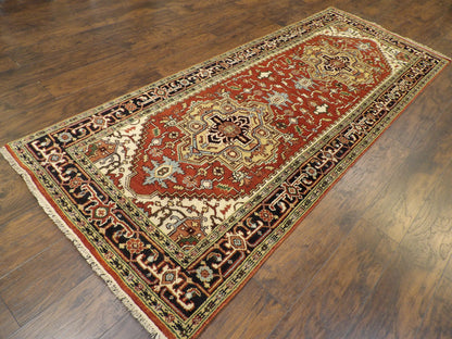 Persian Tribal Sherapi 4'0"x10'0" Hand-knotted Rug -W11275