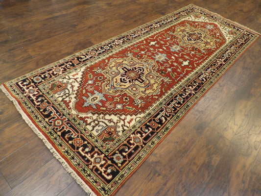 Persian Tribal Sherapi 4'0"x10'0" Hand-knotted Rug -W11275