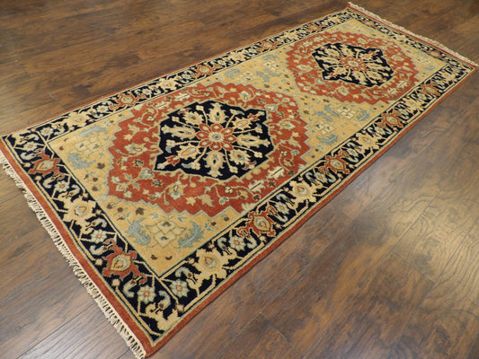Persian Tribal Sherapi 4'0"x10'0" Hand-knotted Rug -W11276