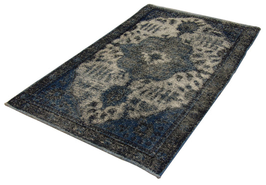 Vintage Overdye 3' x 5' Hand-knotted Rug - W113