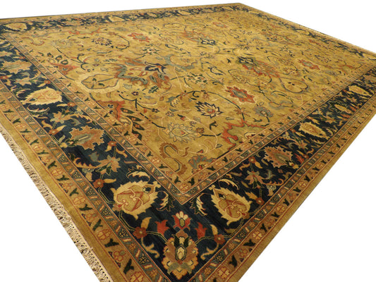 Agra Ziegler Antique Wash Hand knotted Rug 11'11" x 17'8" - w1130