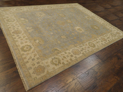 Turk Anatolian Oushak Silver Wash 8'0"x10'0" Hand-knotted Rug -w11302