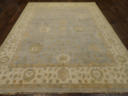 Turk Anatolian Oushak Silver Wash 8'0"x10'0" Hand-knotted Rug -w11302