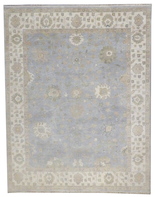 Turk Anatolian Oushak Silver Wash 8'0"x10'0" Hand-knotted Rug -w11302