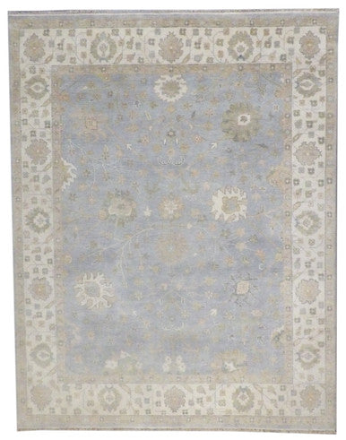 Turk Anatolian Oushak Silver Wash 8'0"x10'0" Hand-knotted Rug -w11302