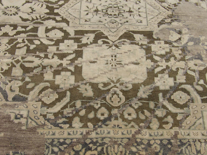Transitional Oxidized Silk Broken Design 8'0"x10'0" Hand-knotted Rug -w11306