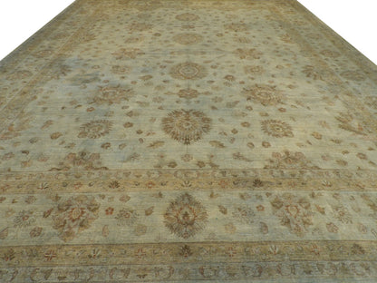 Over-dye Chobie Silver Wash 13'0"x17'0" Hand-knotted Rug -W1131