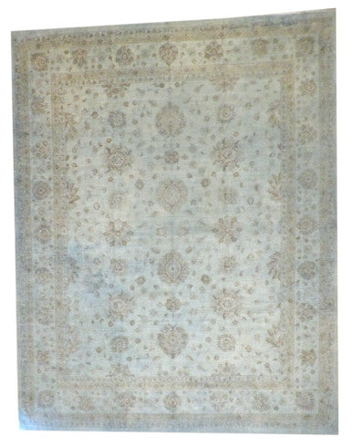 Over-dye Chobie Silver Wash 13'0"x17'0" Hand-knotted Rug -W1131