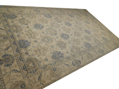 Turk Oushak White Wash 14 x 24 Hand knotted Rug - w11315