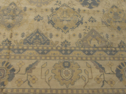 Turk Oushak White Wash 14 x 24 Hand knotted Rug - w11315