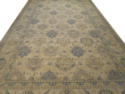 Turk Oushak White Wash 14 x 24 Hand knotted Rug - w11315