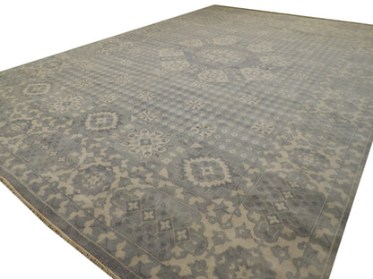 Turk Oushak White Wash 12 x 18 Hand knotted Rug - w11323