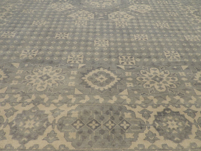 Turk Oushak White Wash 12 x 18 Hand knotted Rug - w11323