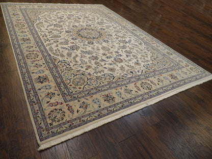 Fine Persian Nain 9'0x12'0" Hand-knotted Rug -w11328