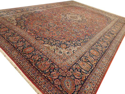 Fine Antique Persian Tabriz 12 x 18 Hand knotted Rug - w1133