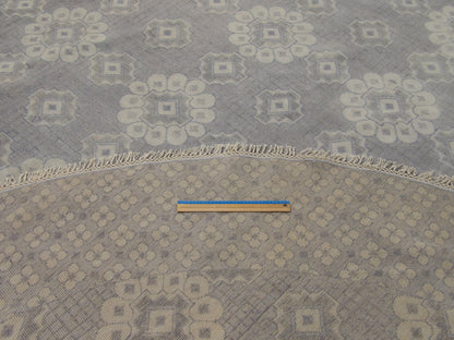 Fine Oushak Silver Wash Natural-dye 10'0"x10'0" Hand-knotted Rug -w11335